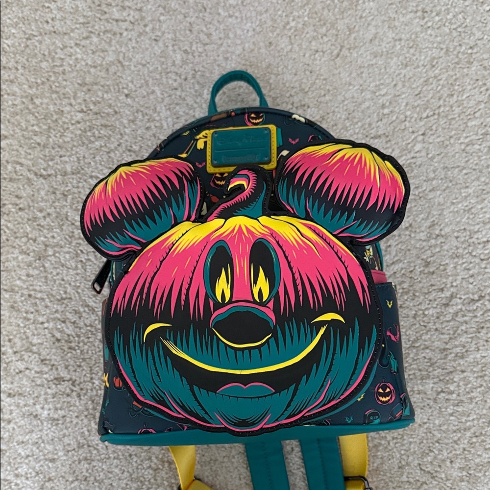 Disney Loungefly Pumpkin Mickey Glow in the Dark